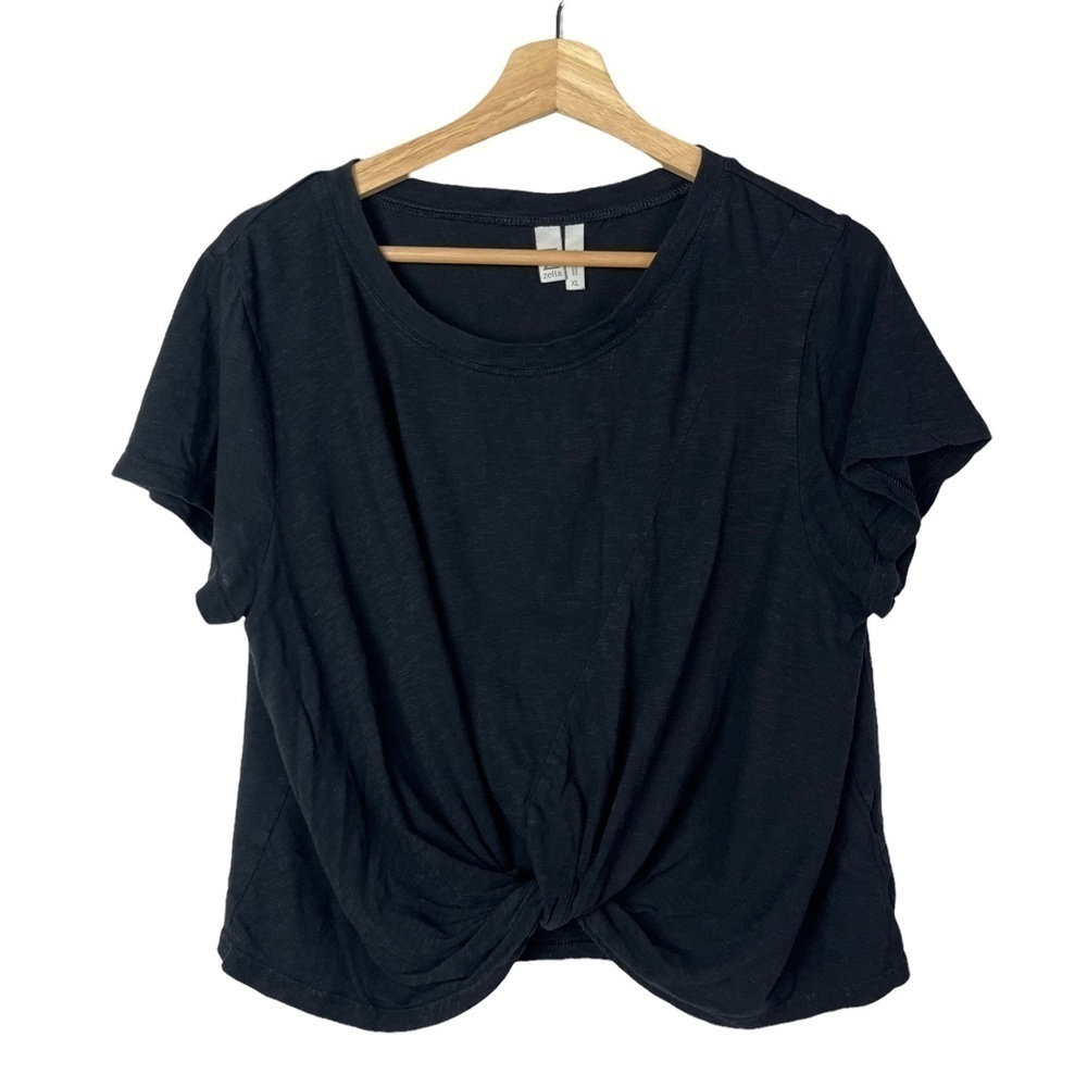 Zella Black Peaceful Twist Crew Neck T-Shirt XL‎